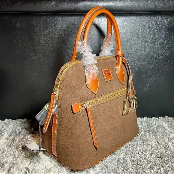 NWT Dooney & Bourke Suede Domed Satchel - Picture 2 of 10